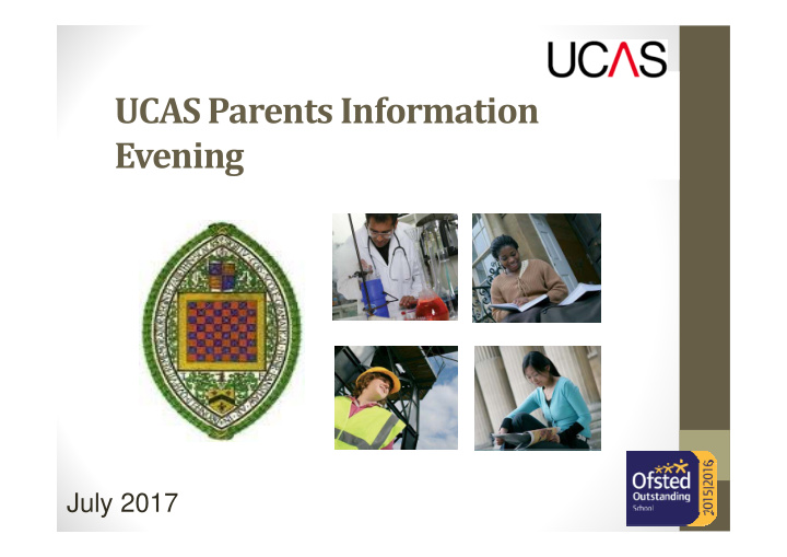 ucas parents information evening