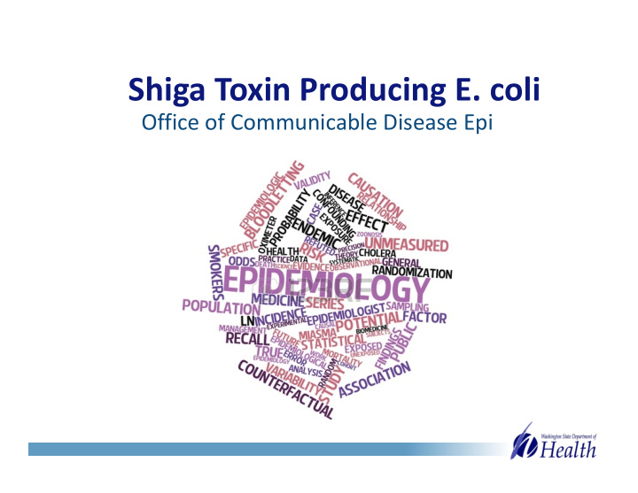 shiga toxin producing e coli