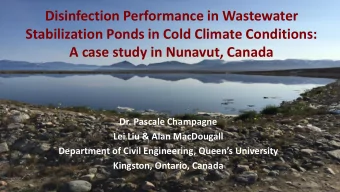 Disinfection Performance in Wastewater  Stabilization Ponds in Cold Climate Conditions:  A case