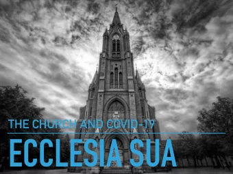 ECCLESIA SUA  ECCLESIA SUA  DRE VALRIE J BROUSSEAU  Lay consacrated, surgeon in Montral