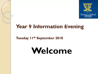 Welcome New Head of Year 9  An  introduction  Mrs Navarro  English teacher &amp; Head of  Year 9