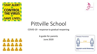 Pittville School  COVID-19 - response to gradual reopening  A guide for parents  June 2020 15 th th