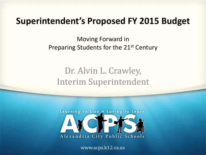 superintendent s proposed fy 2015 budget