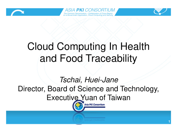 cloud computing in health and food traceability