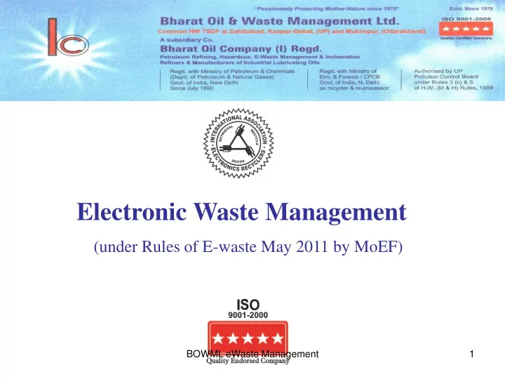 electronic waste management