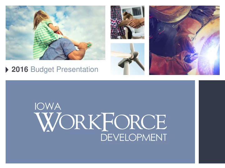 2016 budget presentation