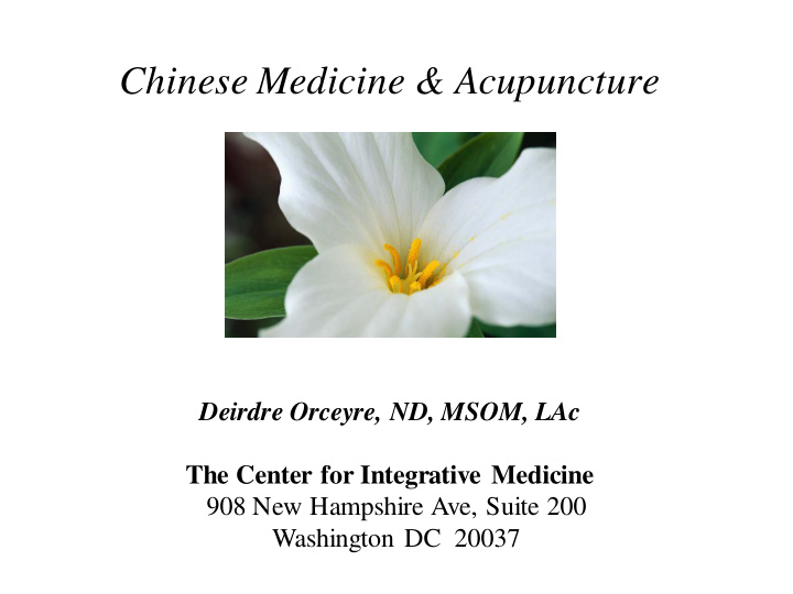 chinese medicine amp acupuncture