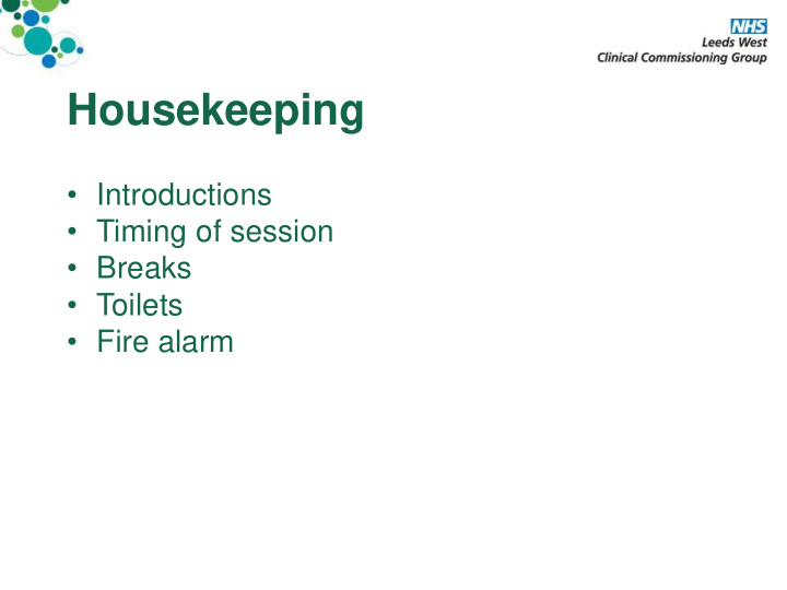 housekeeping