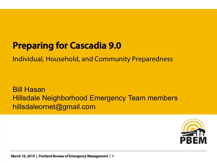 preparing for cascadia 9 0 preparing for cascadia 9 0