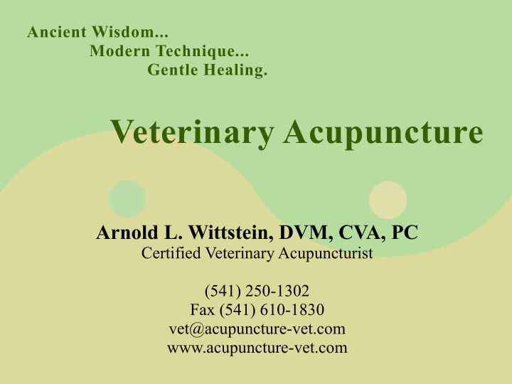 veterinary acupuncture