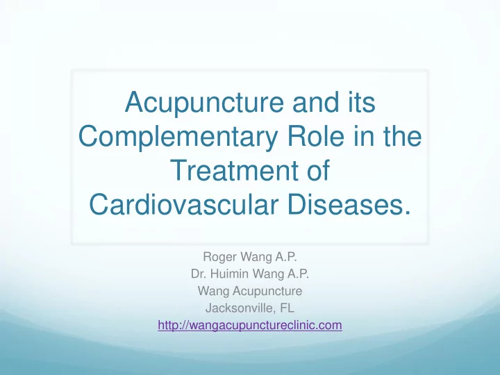 acupuncture and its