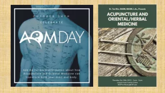 What We Offer  2019 AOM CLINIC  AOM Clinic is a unique healthcare facility with the  Strengths and