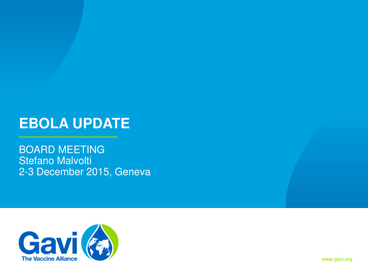 ebola update