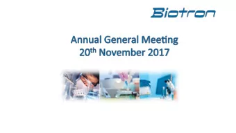 Slide 'tle  Forward Looking Statements  This presenta'on may contain forward  looking statements