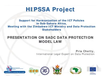 HI PSSA Project  Support for Harm onization of the I CT Policies  in Sub-Sahara Africa,  Meeting w
