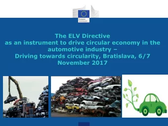 Driving towards circularity, Bratislava, 6/7  November 2017  D  Circular Economy  Biomass &amp;