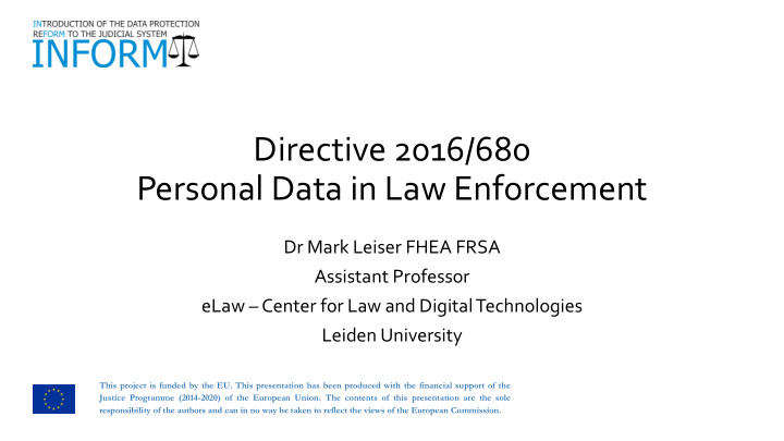 personal data in law enforcement