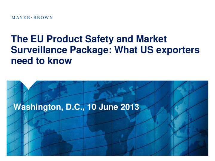 the eu product safety and market surveillance package