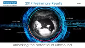 2017 Preliminary Results  AIM: MED  Intelligent Ultrasound  Presentation by:  Stuart Gall