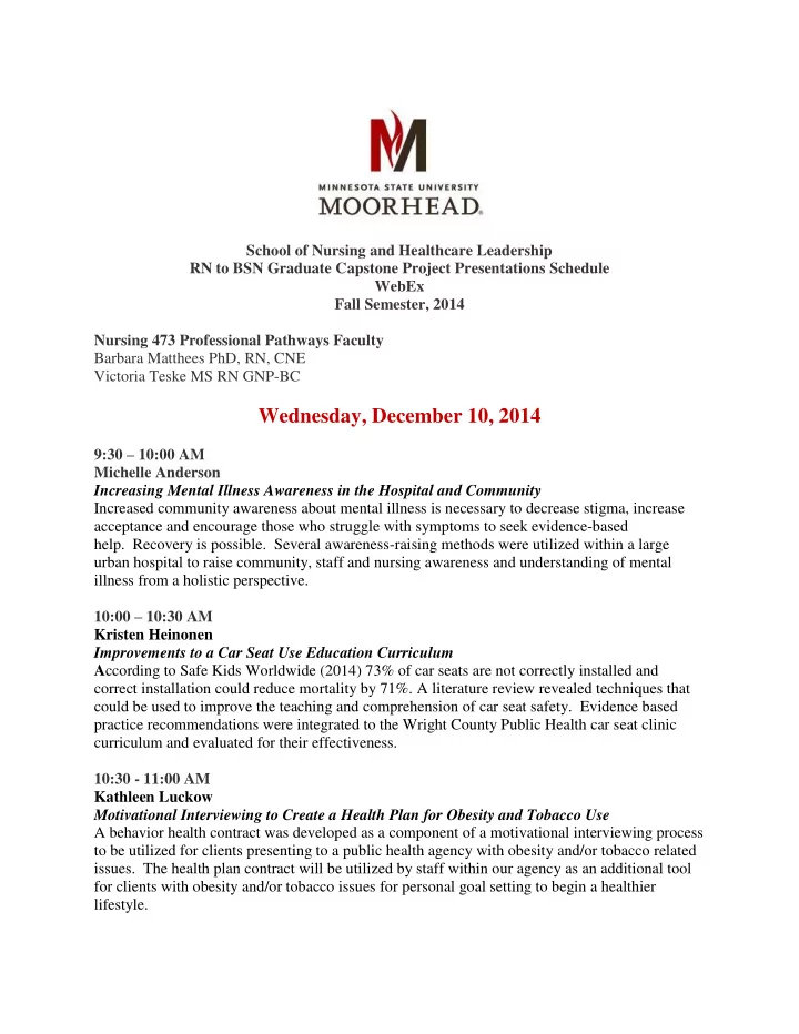 wednesday december 10 2014