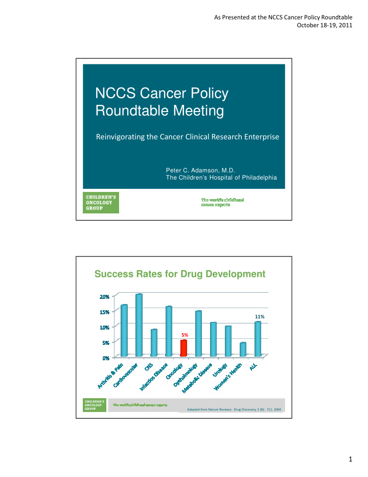 nccs cancer policy roundtable meeting