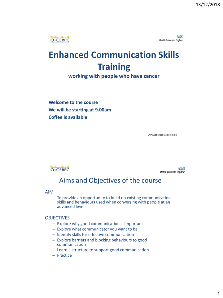 enhanced communication skills training