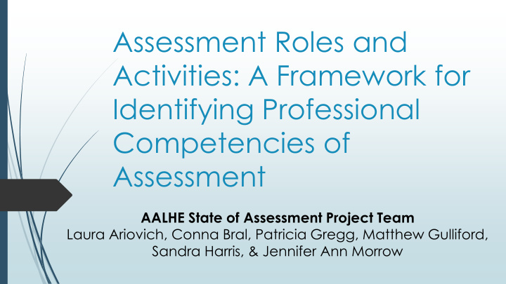 assessment roles and