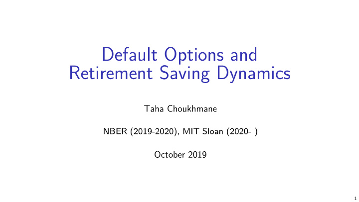 default options and retirement saving dynamics
