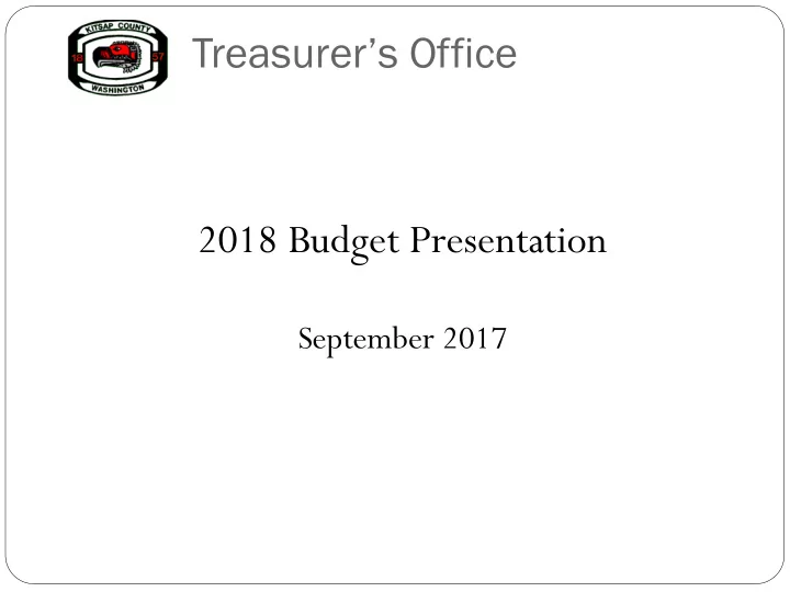 2018 budget presentation