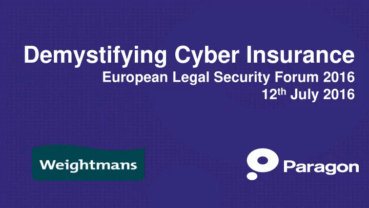 demystifying cyber insurance