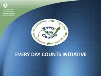 EVERY DAY COUNTS INITIATIVE  Report Card  Cost to Replace  National Statistics  1 in 9 bridges