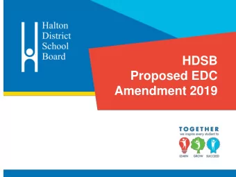 HDSB  Proposed EDC  Amendment 2019  Education Development Charge Amendments  Section 257.70(1)