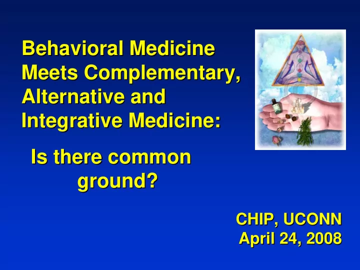 behavioral medicine behavioral medicine meets