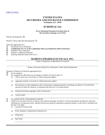 UNITED STATES  SECURITIES AND EXCHANGE COMMISSION  Washington, D.C. 20549 SCHEDULE 14A  Proxy