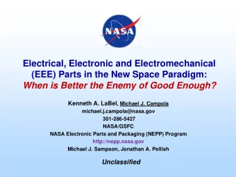 Electrical, Electronic and Electromechanical  (EEE) Parts in the New Space Paradigm:  When is
