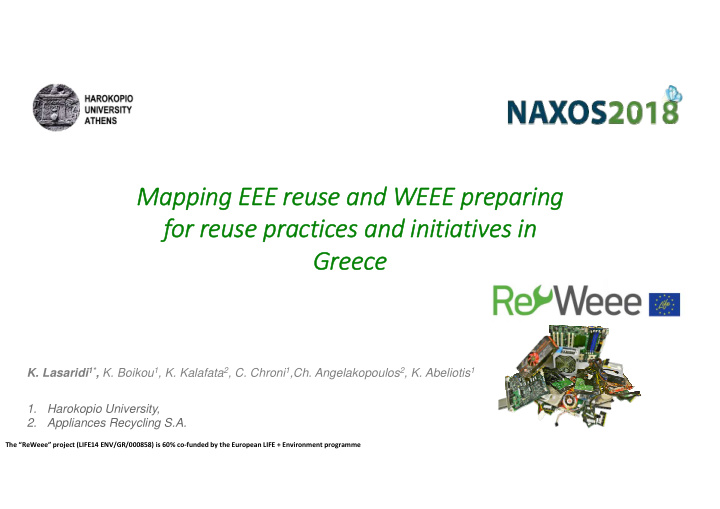 mapping eee reuse and weee preparing for reuse practices