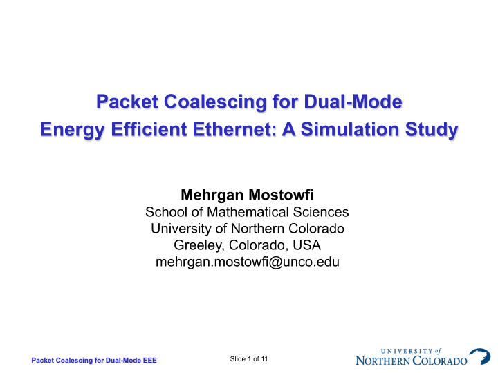 packet coalescing for dual mode energy efficient ethernet