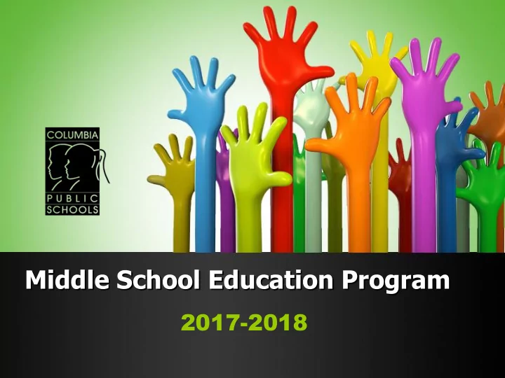 middle school education program