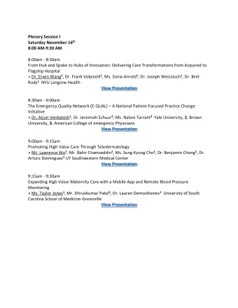 View Presentation  9:00am - 9:15am  Promoting High Value Care Through Teledermatology  Mr.