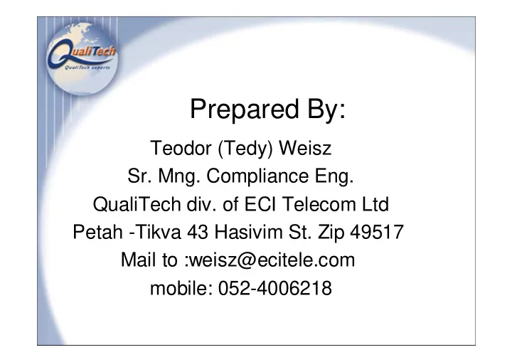 prepared by