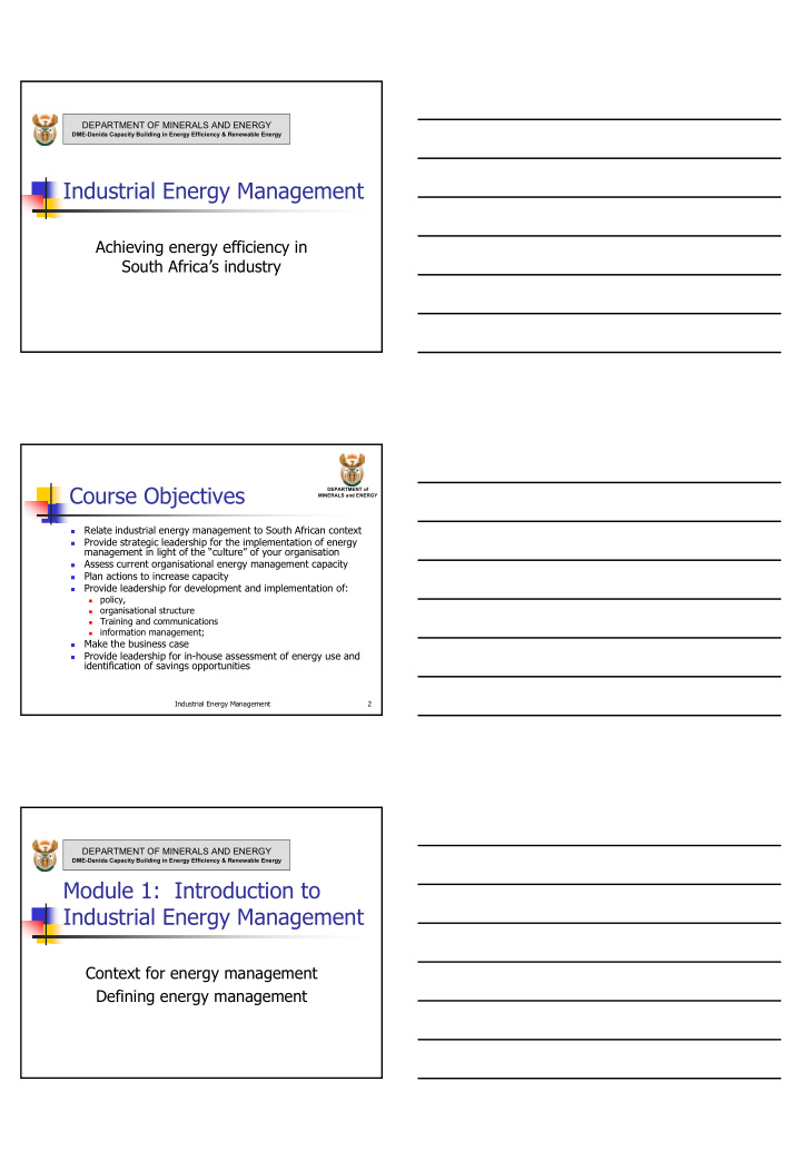 industrial energy management