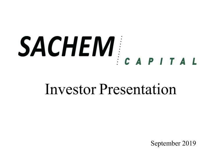 investor presentation