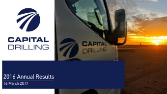 2016 Annual Results  16 March 2017  Disclaimer  IMPORTANT NOTICE  This document does not constitute