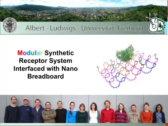 Modular Synthetic  Receptor System  Interfaced with Nano  Breadboard  Synthetic receptor scheme