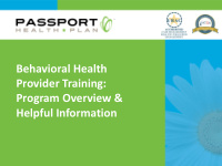 behavioral health provider training program overview amp