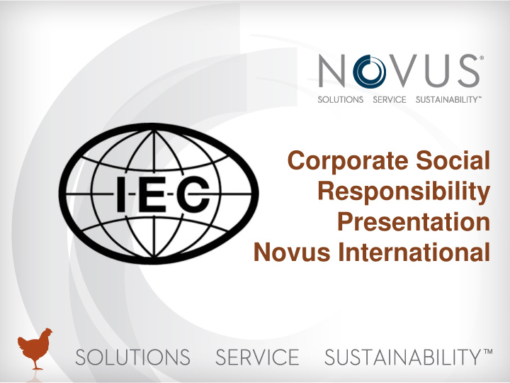corporate social responsibility presentation novus
