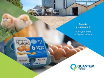 Results  presentation  for the year ended  30 September 2018  AGENDA  Operational  Business