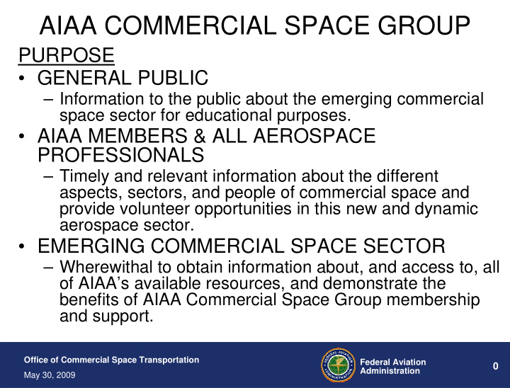 aiaa commercial space group