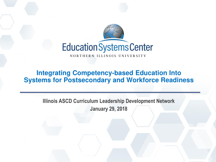 integrating competency based education into systems for