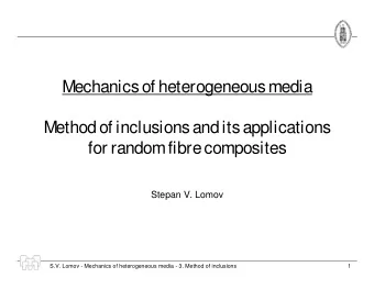 Mechanics of heterogeneous media  Method of inclusions and its applications  for random fibre